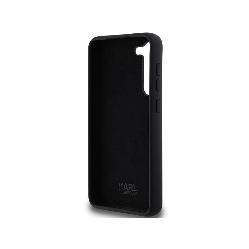 Karl Lagerfeld Klhcs23Msmhkcnpk S23+ S916 Hardcase Czarny/black Silicone Karl&choupette Metal Pin