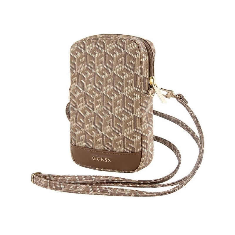 Guess Torebka Guwbzpgcspgw Brązowy/brown Zip Gcube Bottom Stripe