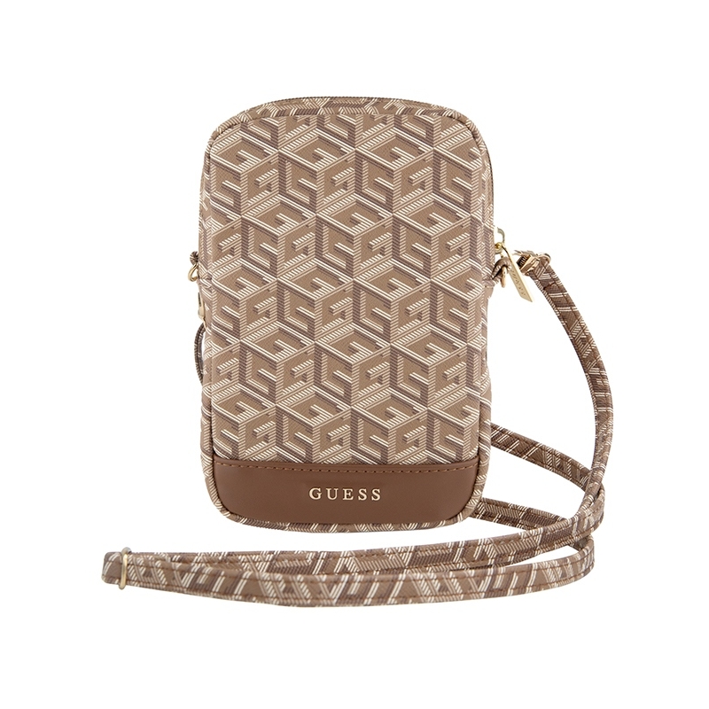 Guess Torebka Guwbzpgcspgw Brązowy/brown Zip Gcube Bottom Stripe