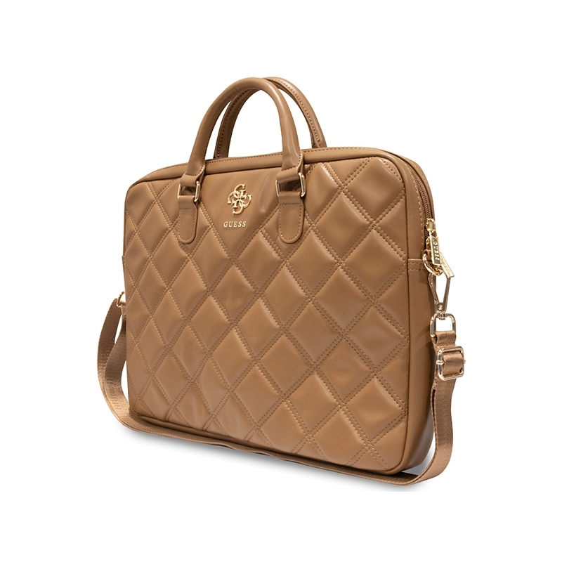 Guess Torba Gucb15Zpsqssgw 16" Brązowy/brown Quilted 4G