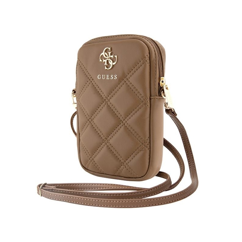 Guess Torebka Guwbzpsqssgw Brązowy/brown Zip Quilted 4G