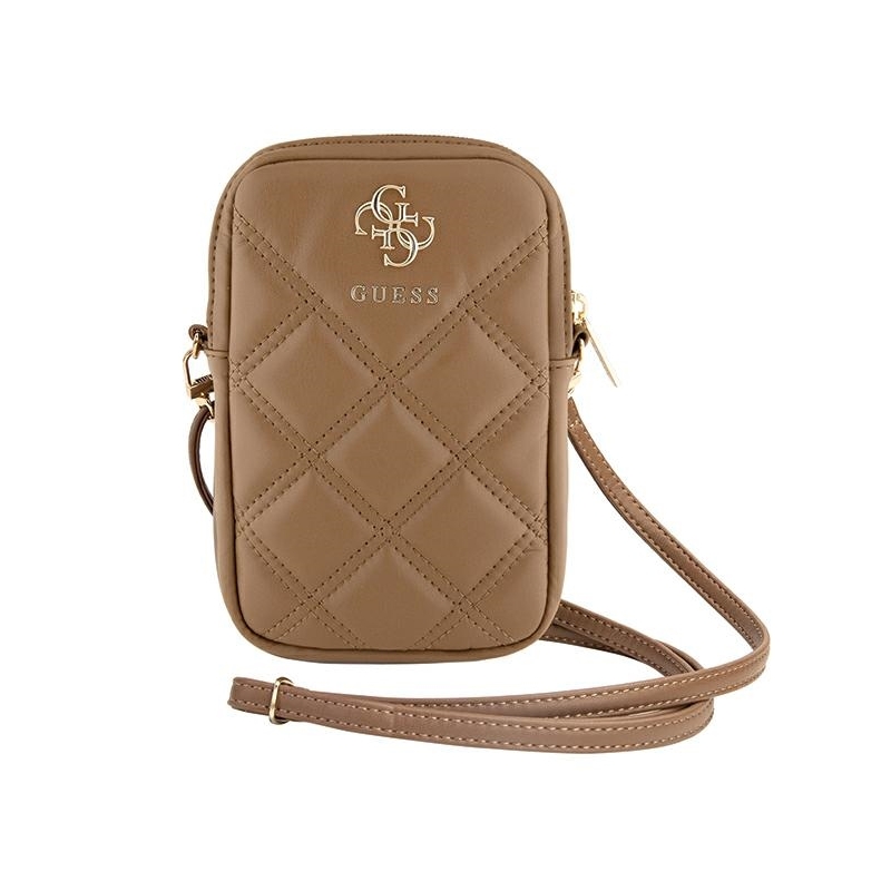 Guess Torebka Guwbzpsqssgw Brązowy/brown Zip Quilted 4G