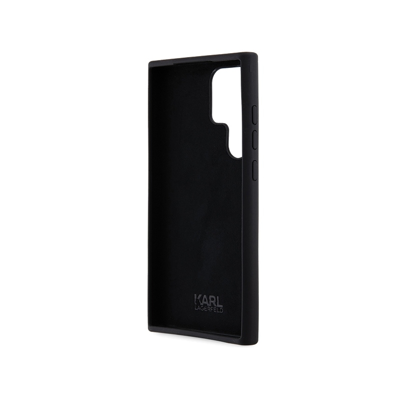 Karl Lagerfeld Klhcs24Lsmhcnpk S24 Ultra S928 Czarny/black Hardcase Silicone Choupette Metal Pin