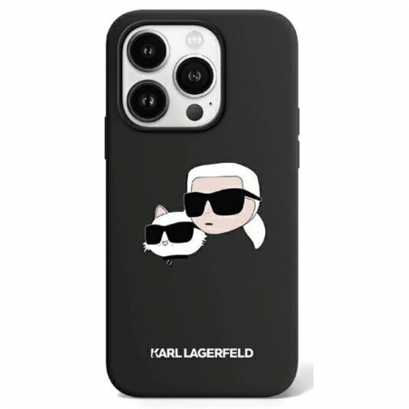 Karl Lagerfeld Klhmp15Sskchpplk Iphone 15 / 14 / 13 6.1" Czarny/black Hardcase Silicone Karl & Choupette Magsafe