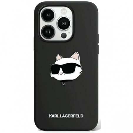 Karl Lagerfeld Klhmp15Xschpplk Iphone 15 Pro Max 6.7" Czarny/black Hardcase Silicone Choupette Head Magsafe