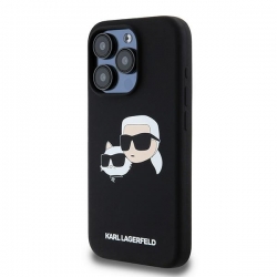 Karl Lagerfeld Klhmp15Lskchpplk Iphone 15 Pro 6.1" Czarny/black Hardcase Silicone Karl & Choupette Magsafe