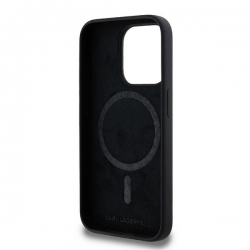 Karl Lagerfeld Klhmp15Lskchpplk Iphone 15 Pro 6.1" Czarny/black Hardcase Silicone Karl & Choupette Magsafe