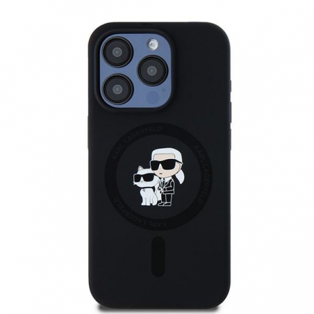 Karl Lagerfeld Klhmp13Lscmkcrhk Iphone 13 Pro / 13 6.1" Czarny/black Hardcase Silicone Karl & Choupette Magsafe