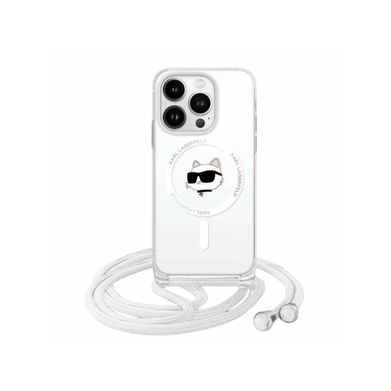 Karl Lagerfeld Klhmp14Shcchnt Iphone 14 / 13 / 15 6.1" Hardcase Transparent Iml Choupette Head & Cord Magsafe