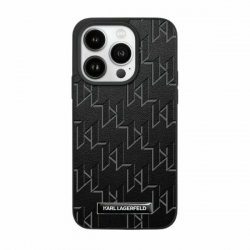 Karl Lagerfeld Klhmp15Xpkhporpk Iphone 15 Pro Max 6.7" Hardcase Czarny/black Leather Monogram Metal Logo