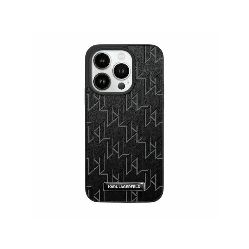 Karl Lagerfeld Klhmp15Xpkhporpk Iphone 15 Pro Max 6.7" Hardcase Czarny/black Leather Monogram Metal Logo