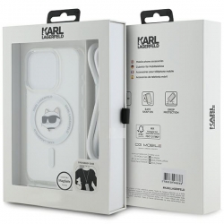 Karl Lagerfeld Klhmp14Xhcchnt Iphone 14 Pro Max 6.7" Hardcase Transparent Iml Choupette Head & Cord Magsafe