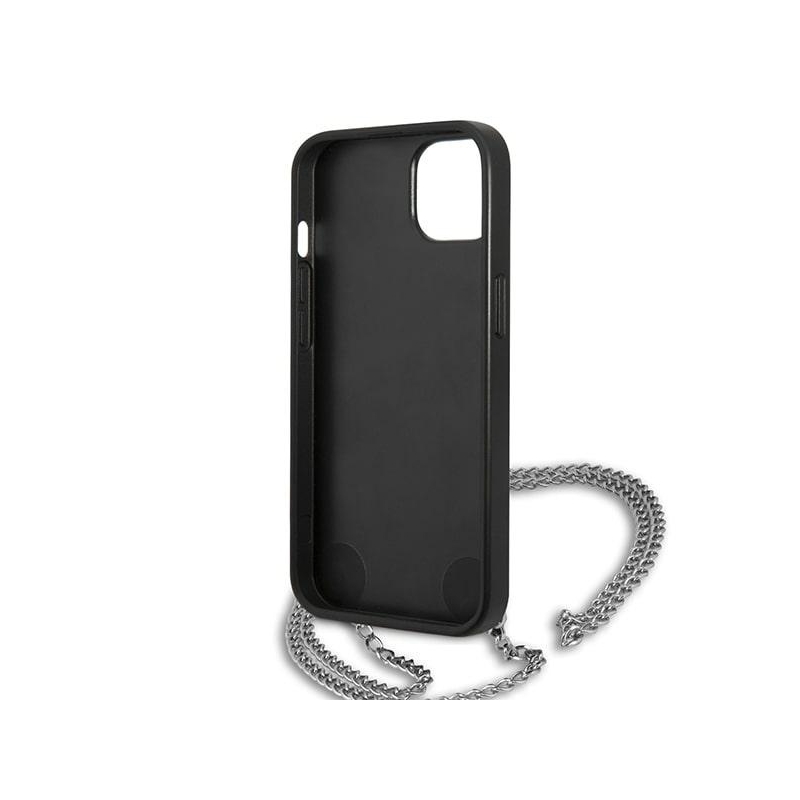 Karl Lagerfeld Klhcp13Mpmk Iphone 13 / 14 / 15 6,1" Hardcase Czarny/black Leather Textured And Chain