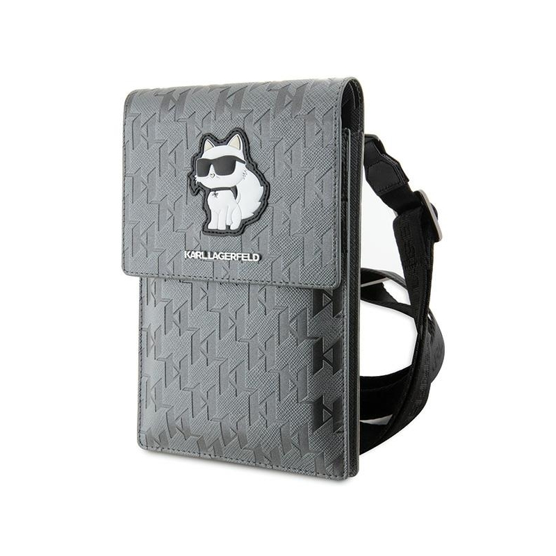 Karl Lagerfeld Torebka Klwbsakhpcg Srebrny/silver Saffiano Monogram Choupette