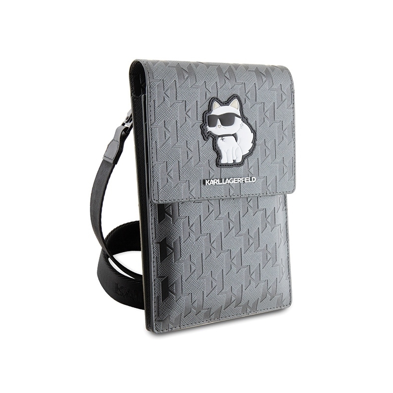 Karl Lagerfeld Torebka Klwbsakhpcg Srebrny/silver Saffiano Monogram Choupette