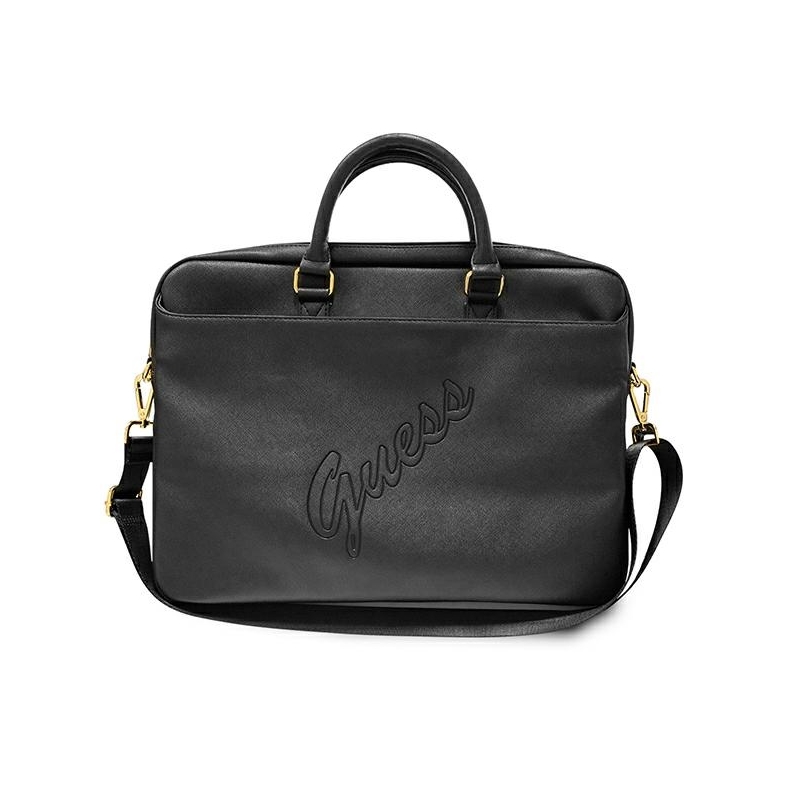 Guess Torba Gucb15Pusasbk 16" Czarny/black Saffiano Script