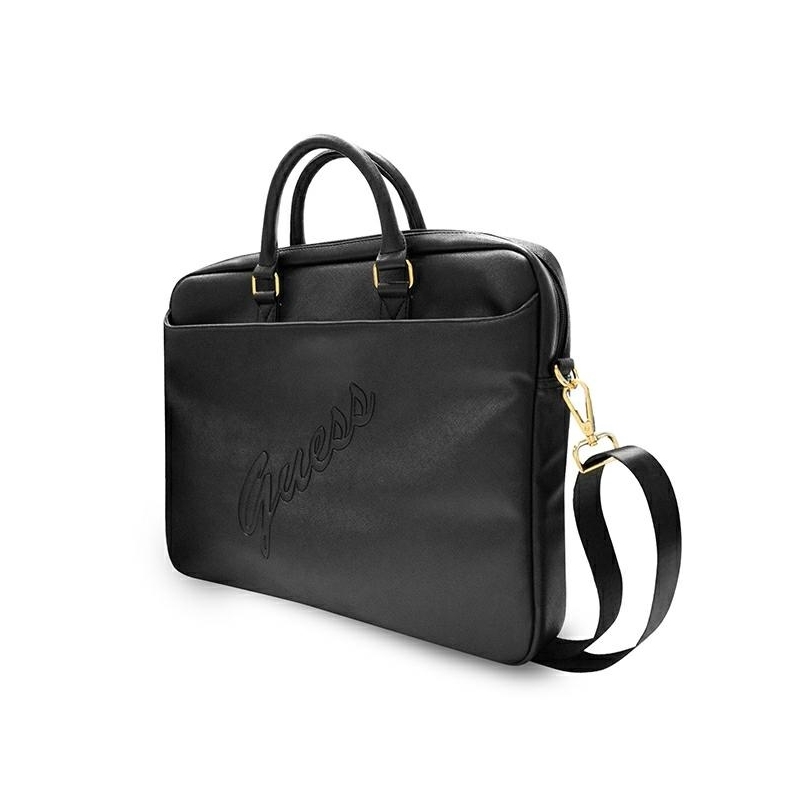 Guess Torba Gucb15Pusasbk 16" Czarny/black Saffiano Script