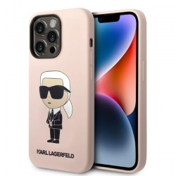 Karl Lagerfeld Klhmp14Xsnikbcp Iphone 14 Pro Max 6,7" Hardcase Różowy/pink Silicone Ikonik Magsafe