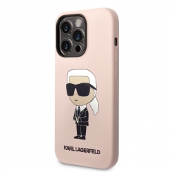 Karl Lagerfeld Klhmp14Xsnikbcp Iphone 14 Pro Max 6,7" Hardcase Różowy/pink Silicone Ikonik Magsafe