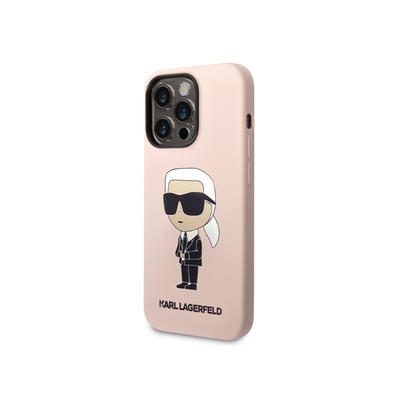 Karl Lagerfeld Klhmp14Xsnikbcp Iphone 14 Pro Max 6,7" Hardcase Różowy/pink Silicone Ikonik Magsafe