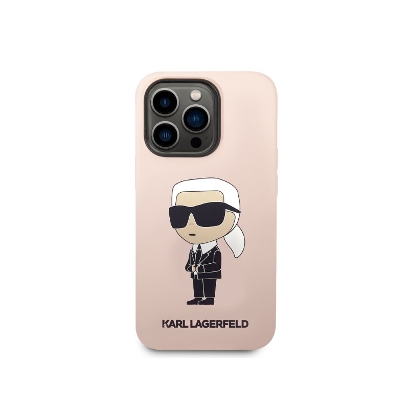 Karl Lagerfeld Klhmp14Xsnikbcp Iphone 14 Pro Max 6,7" Hardcase Różowy/pink Silicone Ikonik Magsafe