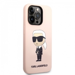 Karl Lagerfeld Klhmp14Xsnikbcp Iphone 14 Pro Max 6,7" Hardcase Różowy/pink Silicone Ikonik Magsafe