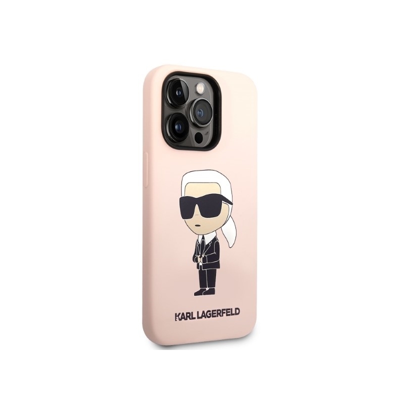 Karl Lagerfeld Klhmp14Xsnikbcp Iphone 14 Pro Max 6,7" Hardcase Różowy/pink Silicone Ikonik Magsafe