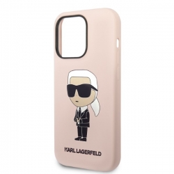 Karl Lagerfeld Klhmp14Xsnikbcp Iphone 14 Pro Max 6,7" Hardcase Różowy/pink Silicone Ikonik Magsafe