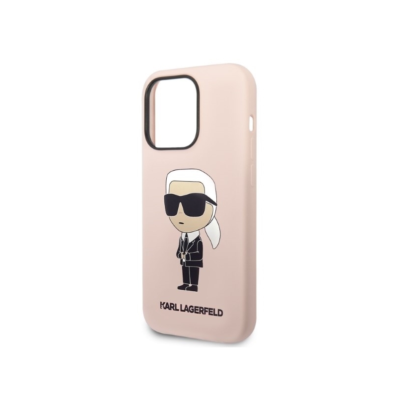 Karl Lagerfeld Klhmp14Xsnikbcp Iphone 14 Pro Max 6,7" Hardcase Różowy/pink Silicone Ikonik Magsafe