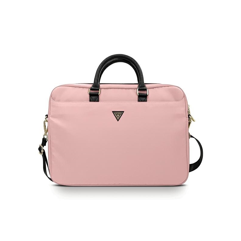 Guess Torba Gucb15Ntmllp 16" Różowy/pink Nylon Triangle Logo