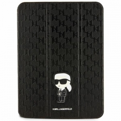 Karl Lagerfeld Klfc11Sakhpkk Ipad 10.9" Folio Magnet Allover Cover Czarny/black Saffiano Monogram Ikonik