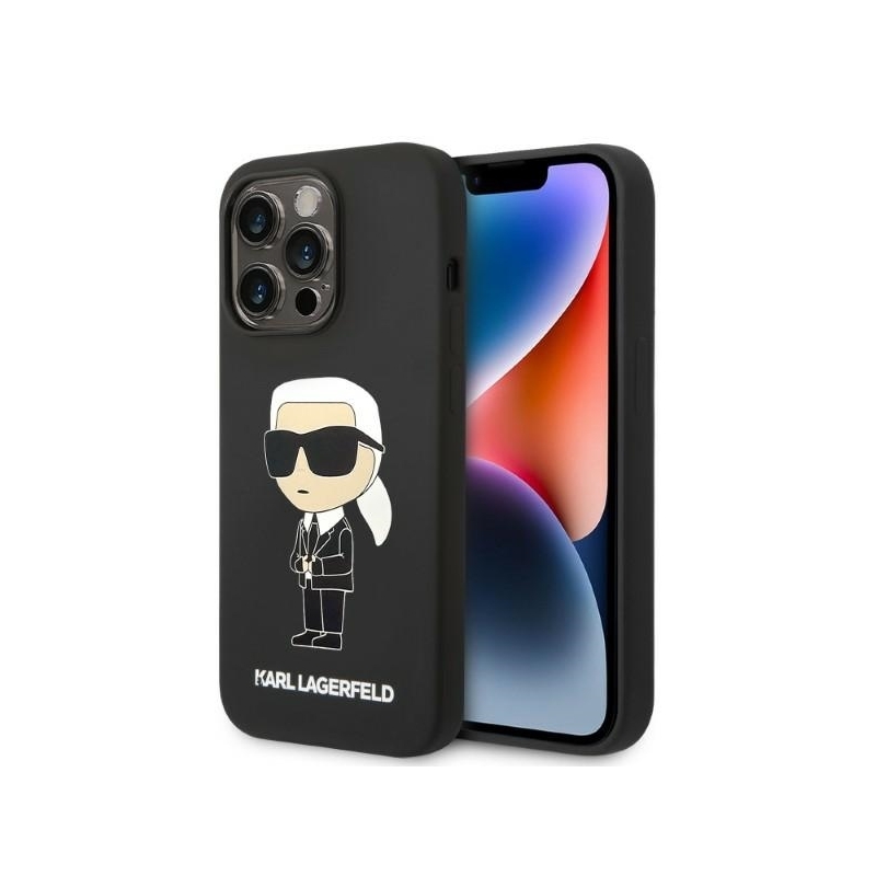 Karl Lagerfeld Klhmp14Xsnikbck Iphone 14 Pro Max 6,7" Hardcase Czarny/black Silicone Ikonik Magsafe