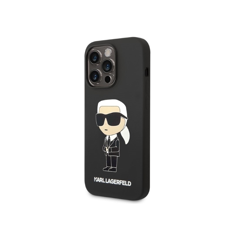 Karl Lagerfeld Klhmp14Xsnikbck Iphone 14 Pro Max 6,7" Hardcase Czarny/black Silicone Ikonik Magsafe