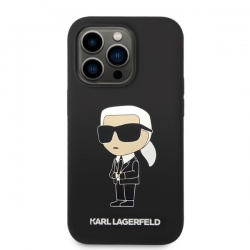 Karl Lagerfeld Klhmp14Xsnikbck Iphone 14 Pro Max 6,7" Hardcase Czarny/black Silicone Ikonik Magsafe