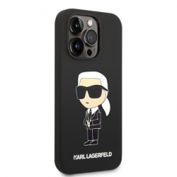 Karl Lagerfeld Klhmp14Xsnikbck Iphone 14 Pro Max 6,7" Hardcase Czarny/black Silicone Ikonik Magsafe