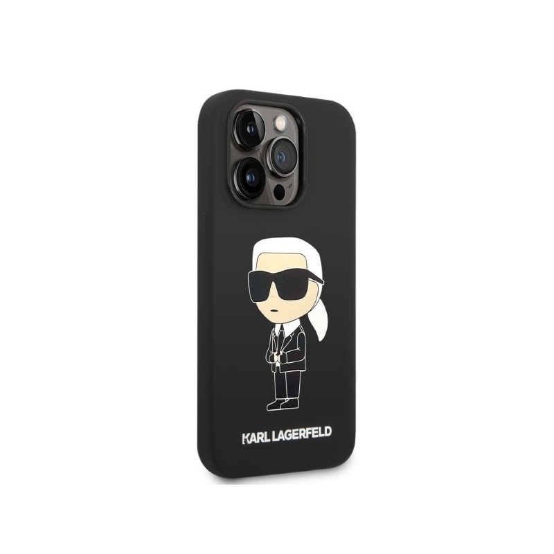 Karl Lagerfeld Klhmp14Xsnikbck Iphone 14 Pro Max 6,7" Hardcase Czarny/black Silicone Ikonik Magsafe