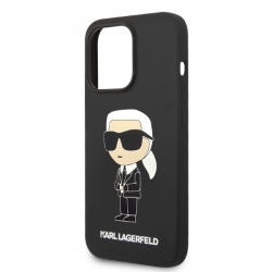 Karl Lagerfeld Klhmp14Xsnikbck Iphone 14 Pro Max 6,7" Hardcase Czarny/black Silicone Ikonik Magsafe