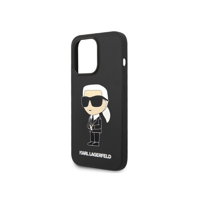 Karl Lagerfeld Klhmp14Xsnikbck Iphone 14 Pro Max 6,7" Hardcase Czarny/black Silicone Ikonik Magsafe