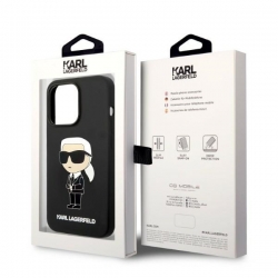 Karl Lagerfeld Klhmp14Xsnikbck Iphone 14 Pro Max 6,7" Hardcase Czarny/black Silicone Ikonik Magsafe