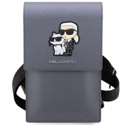 Karl Lagerfeld Torebka Klwbsakcpmg Srebrny/silver Saffiano Karl & Choupette