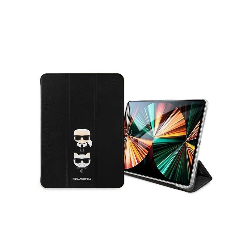 Karl Lagerfeld Klfc12Okck Ipad 12.9" Pro 2021 Book Cover Czarny/black Saffiano Karl &choupette