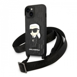 Karl Lagerfeld Klhcp14Mstkmk Iphone 14 Plus / 15 Plus 6,7" Czarny/black Hardcase Monogram Ikonik Patch