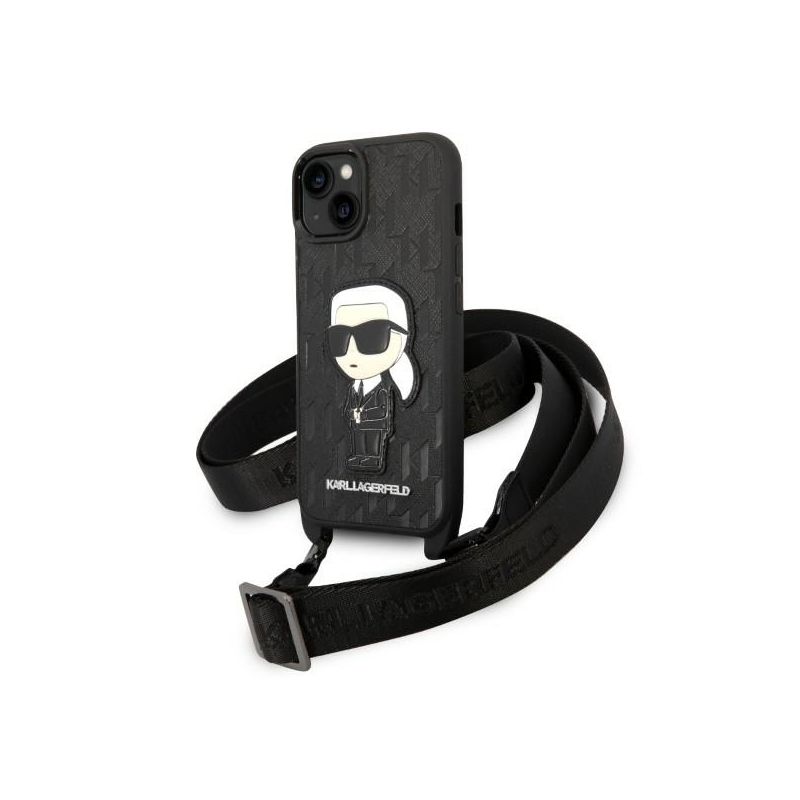 Karl Lagerfeld Klhcp14Mstkmk Iphone 14 Plus / 15 Plus 6,7" Czarny/black Hardcase Monogram Ikonik Patch