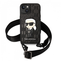 Karl Lagerfeld Klhcp14Mstkmk Iphone 14 Plus / 15 Plus 6,7" Czarny/black Hardcase Monogram Ikonik Patch