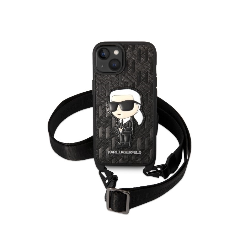 Karl Lagerfeld Klhcp14Mstkmk Iphone 14 Plus / 15 Plus 6,7" Czarny/black Hardcase Monogram Ikonik Patch