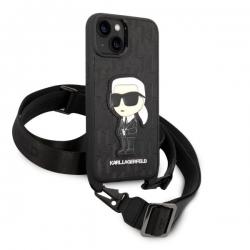 Karl Lagerfeld Klhcp14Mstkmk Iphone 14 Plus / 15 Plus 6,7" Czarny/black Hardcase Monogram Ikonik Patch