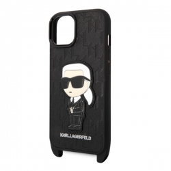 Karl Lagerfeld Klhcp14Mstkmk Iphone 14 Plus / 15 Plus 6,7" Czarny/black Hardcase Monogram Ikonik Patch