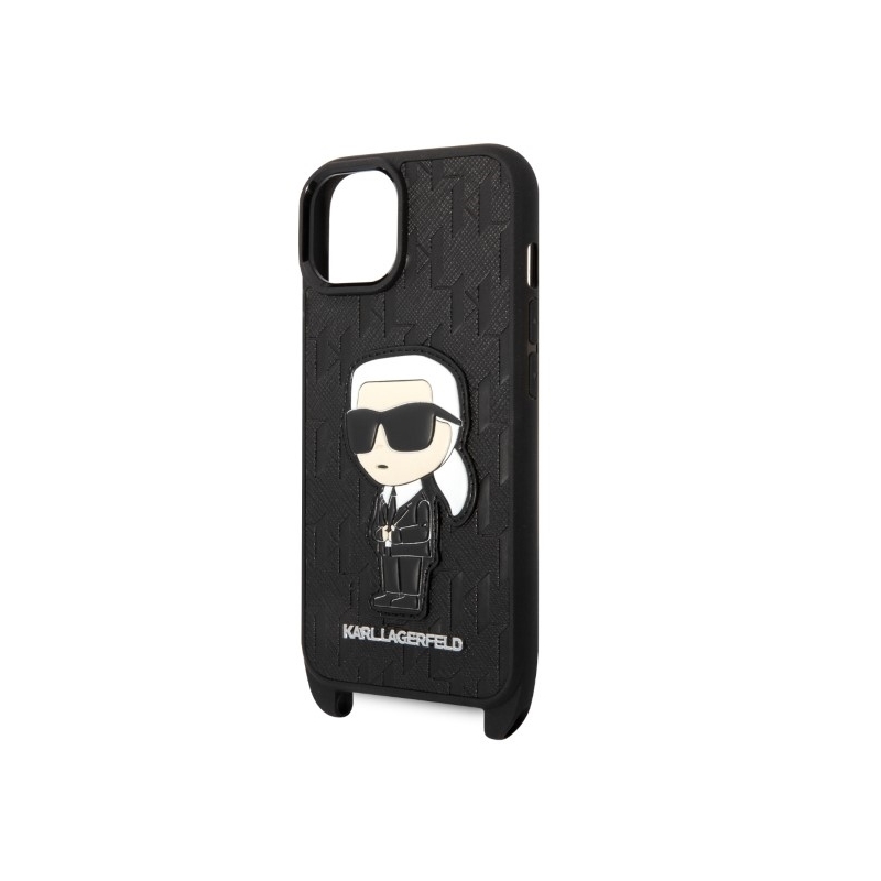 Karl Lagerfeld Klhcp14Mstkmk Iphone 14 Plus / 15 Plus 6,7" Czarny/black Hardcase Monogram Ikonik Patch