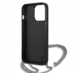 Karl Lagerfeld Klhcp13Lpmk Iphone 13 Pro / 13 6,1" Hardcase Czarny/black Leather Textured And Chain