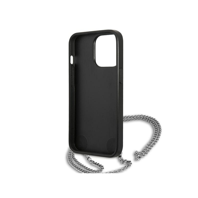 Karl Lagerfeld Klhcp13Lpmk Iphone 13 Pro / 13 6,1" Hardcase Czarny/black Leather Textured And Chain